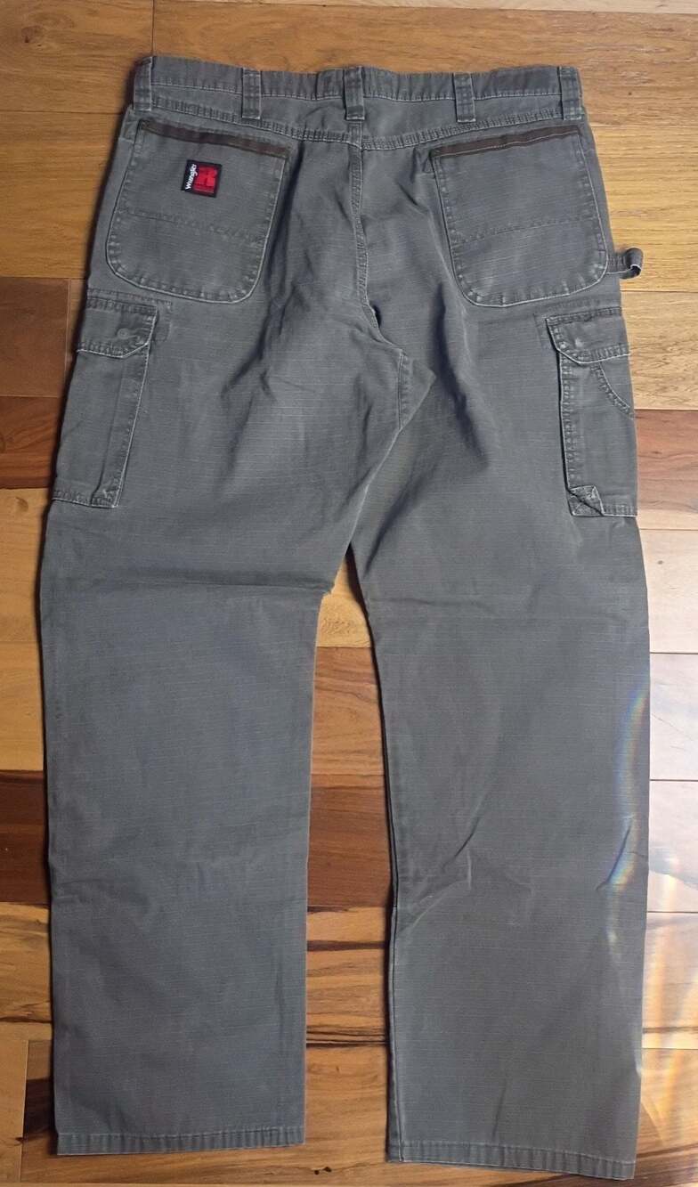Wrangler RIGGS Workwear Ripstop Ranger Cargo Pants Gray 38x36 - Picture 3 of 7